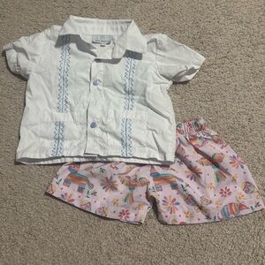 Ann+Reeves Guayabera Fiesta Short Set